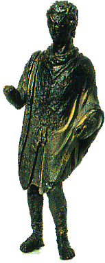 Rimljanin, bronzana statueta iz III ili IV veka n.e., nađena u Kruševcu