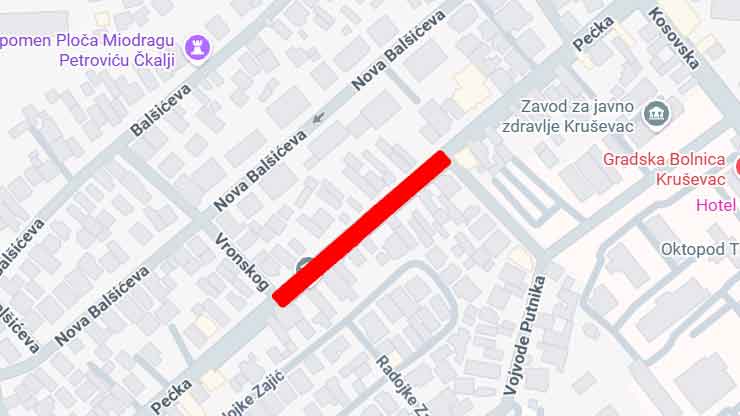 Pećka ulica tri dana bez saobraćaja